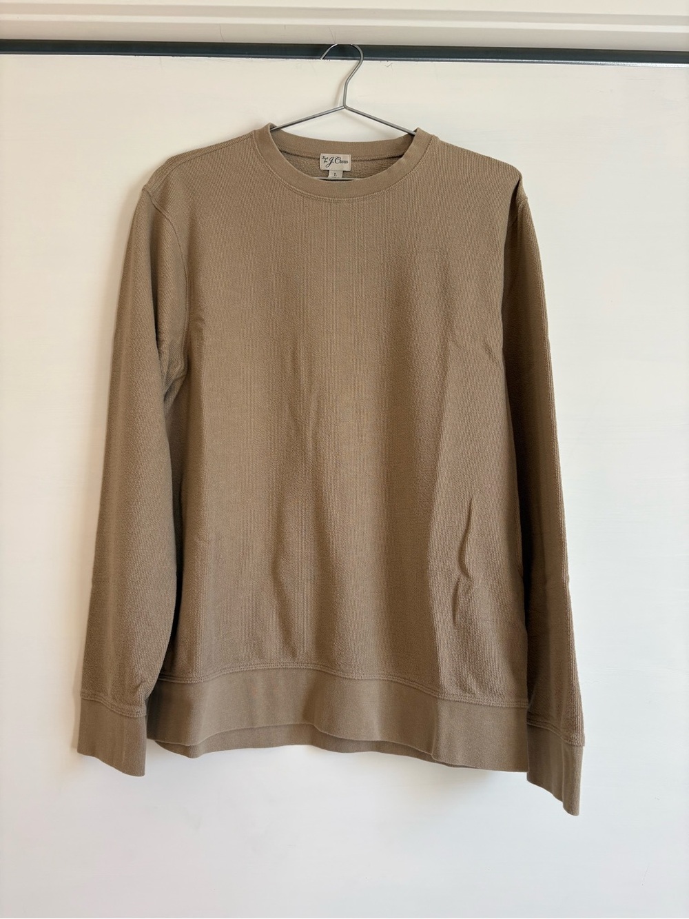 J. Crew Knit Crewneck Sweater in Light Taupe